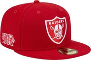New Era Men's New Era Scarlet Las Vegas Raiders Super Bowl XVIII Main Patch 59FIFTY Fitted Hat