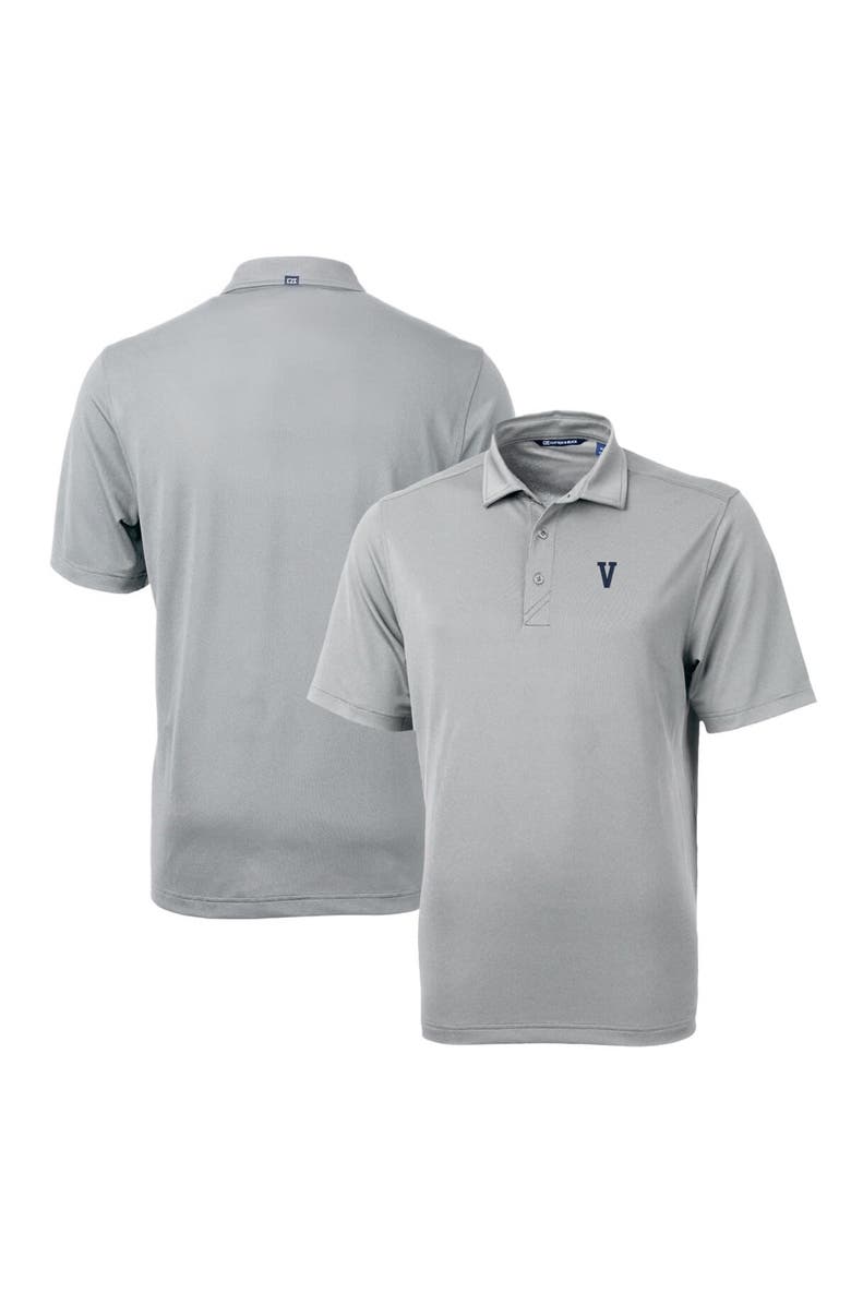 Cutter & Buck Men's Cutter & Buck Gray Villanova Wildcats Team Logo Virtue Eco Pique Recycled Polo, Main, color,