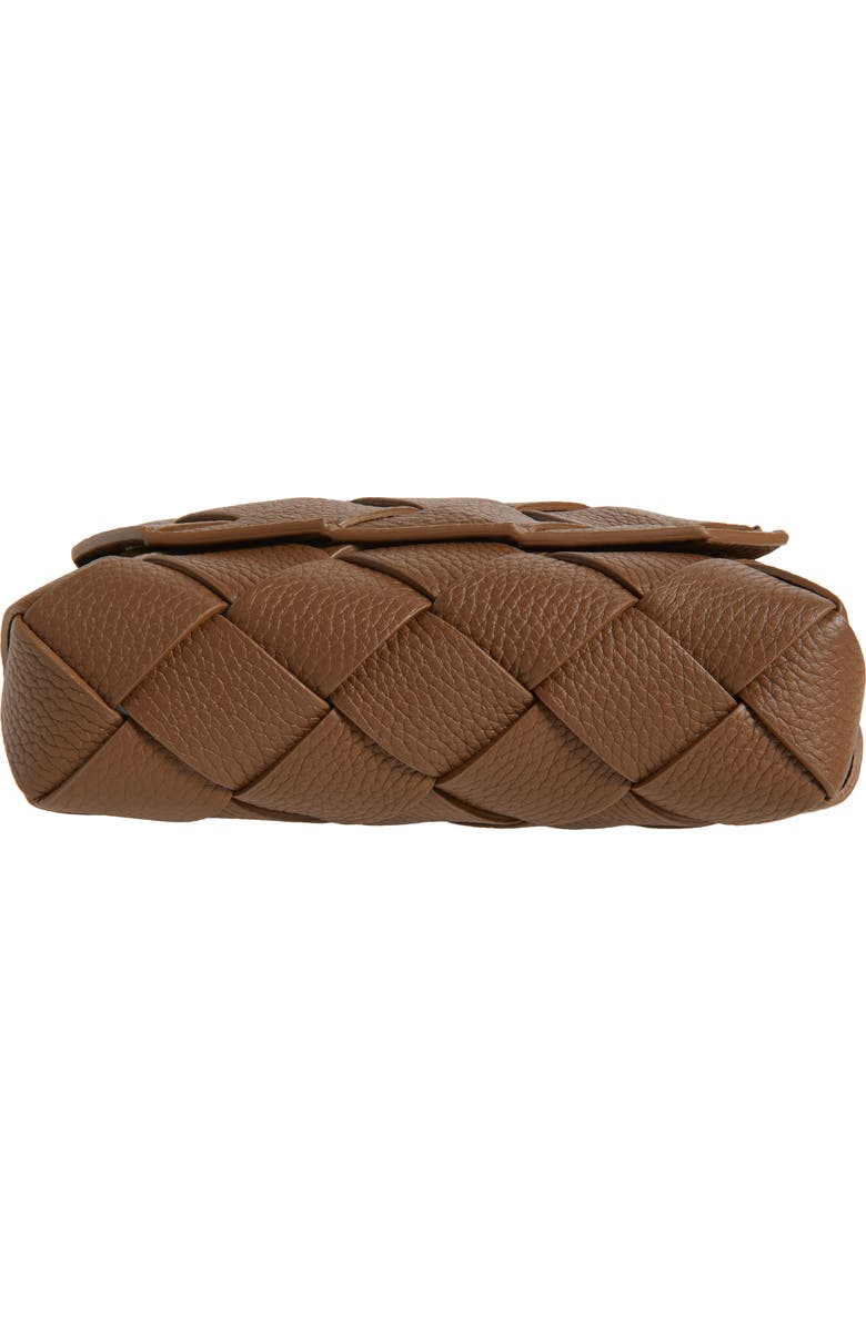 Bottega Veneta Small Intrecciato Messenger Bag, Alternate, color, Nocciola/ Silver