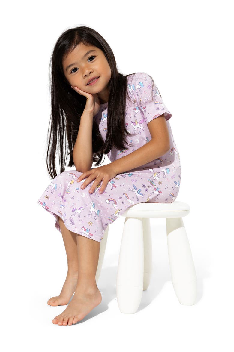 Kids' Enchanted Unicorn Short Sleeve Dress, Alternate, color, Enchanted Unicorn