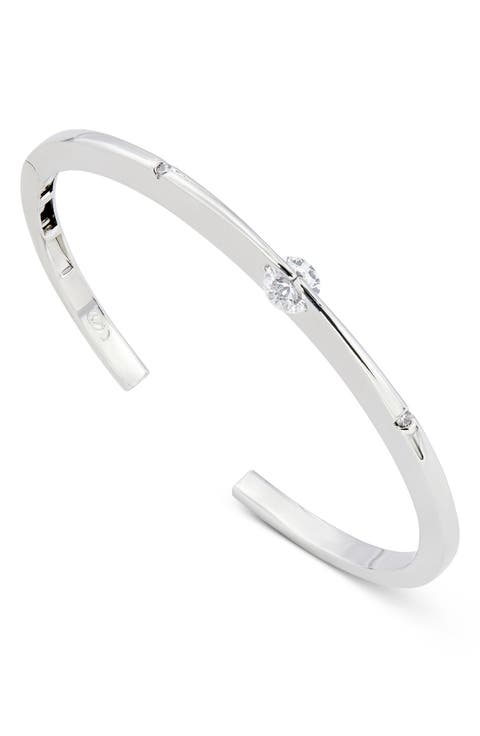 Cubic Zirconia Cuff Bangle