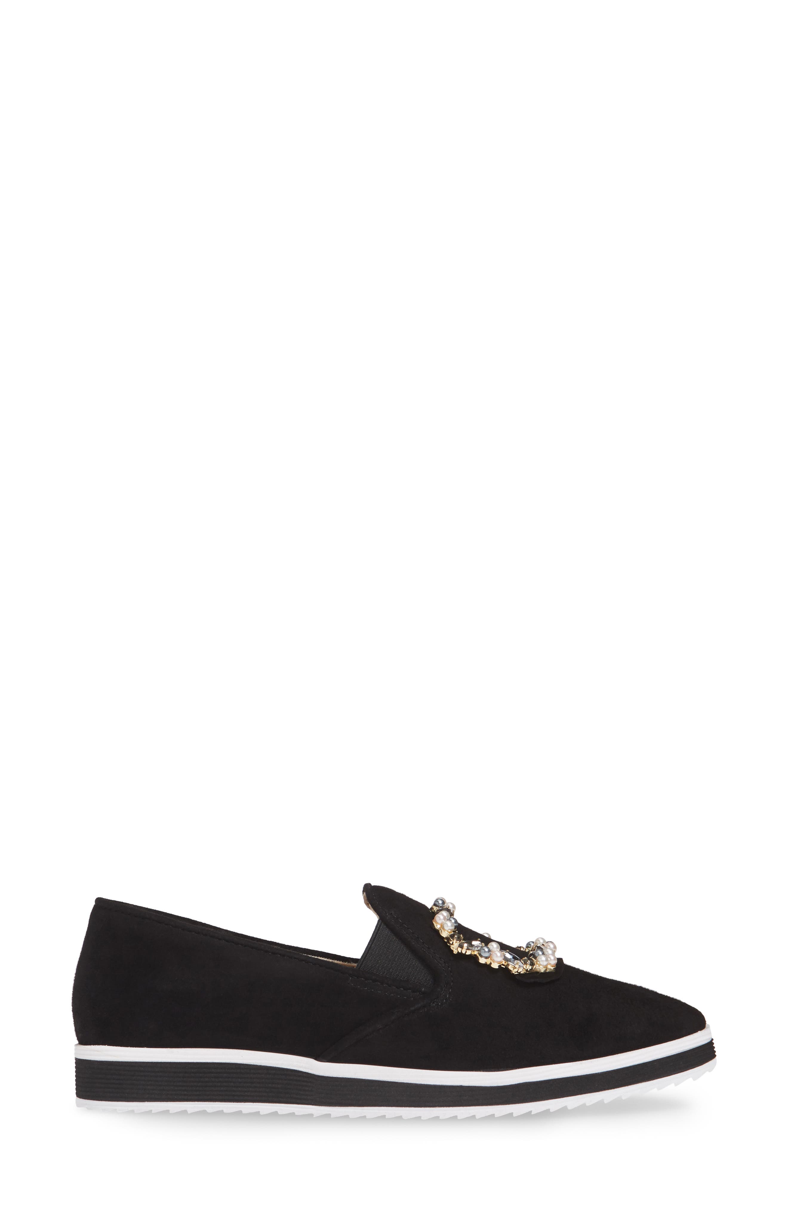 KARL LAGERFELD PARIS Embellished Slip-On Sneaker, Alternate, color, 