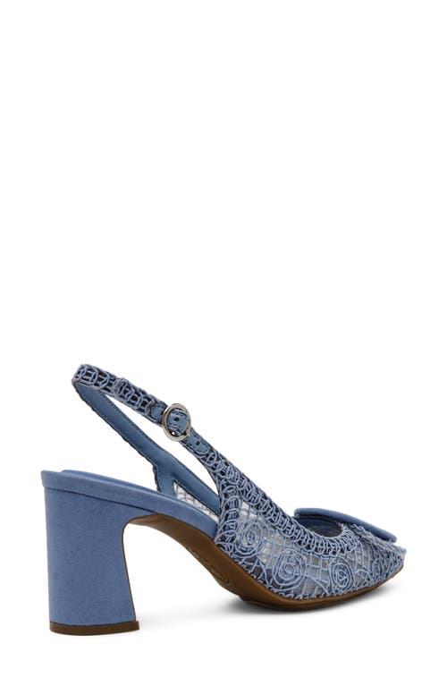Anne Klein Belinda Lace Embroidered Slingback Pump In Blue