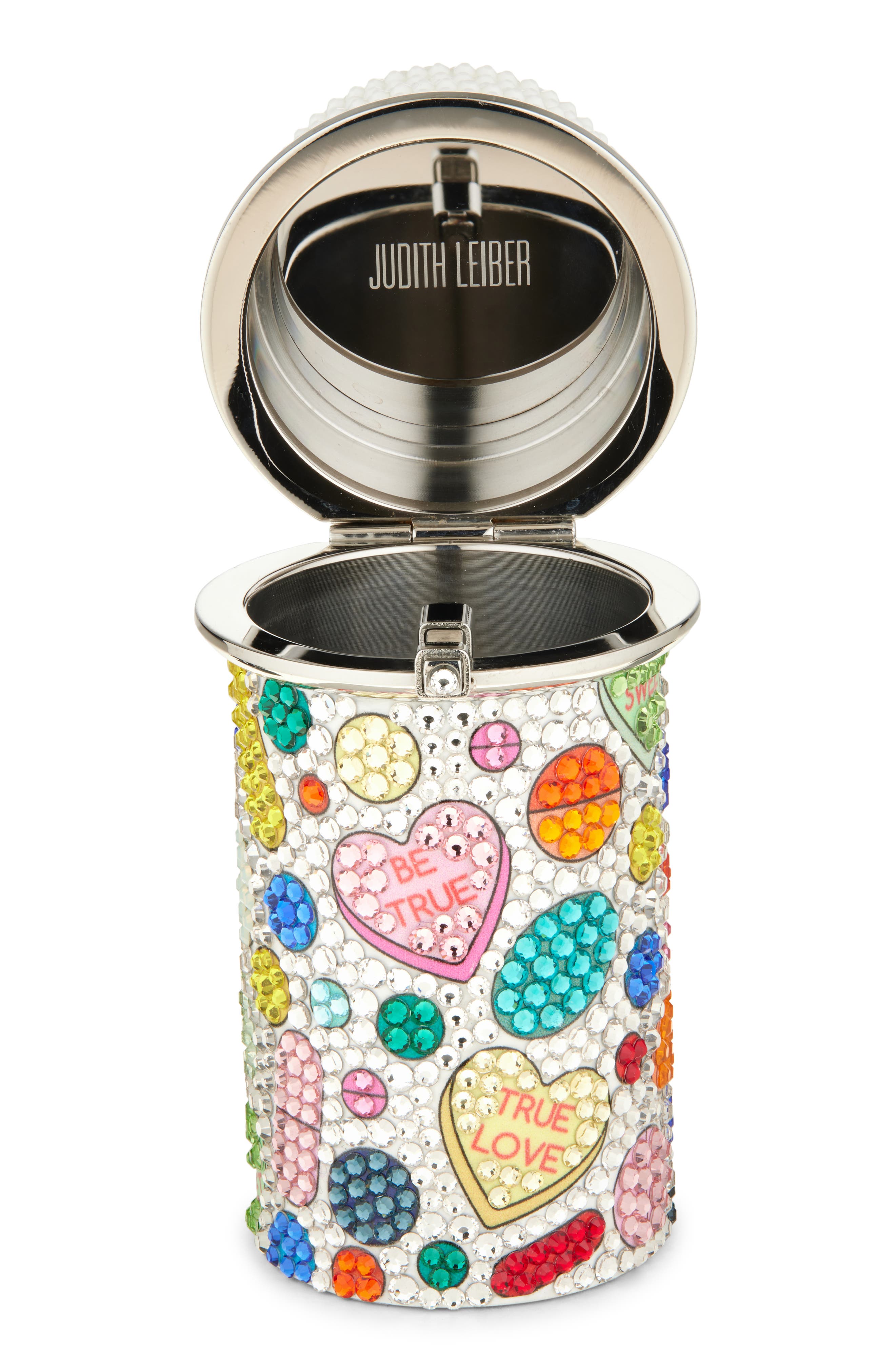 JUDITH LEIBER COUTURE Heart Pills Crystal Pillbox, Alternate, color, 