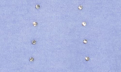 Ellen Tracy Rhinestone Embellished Crop Sweater In Brown