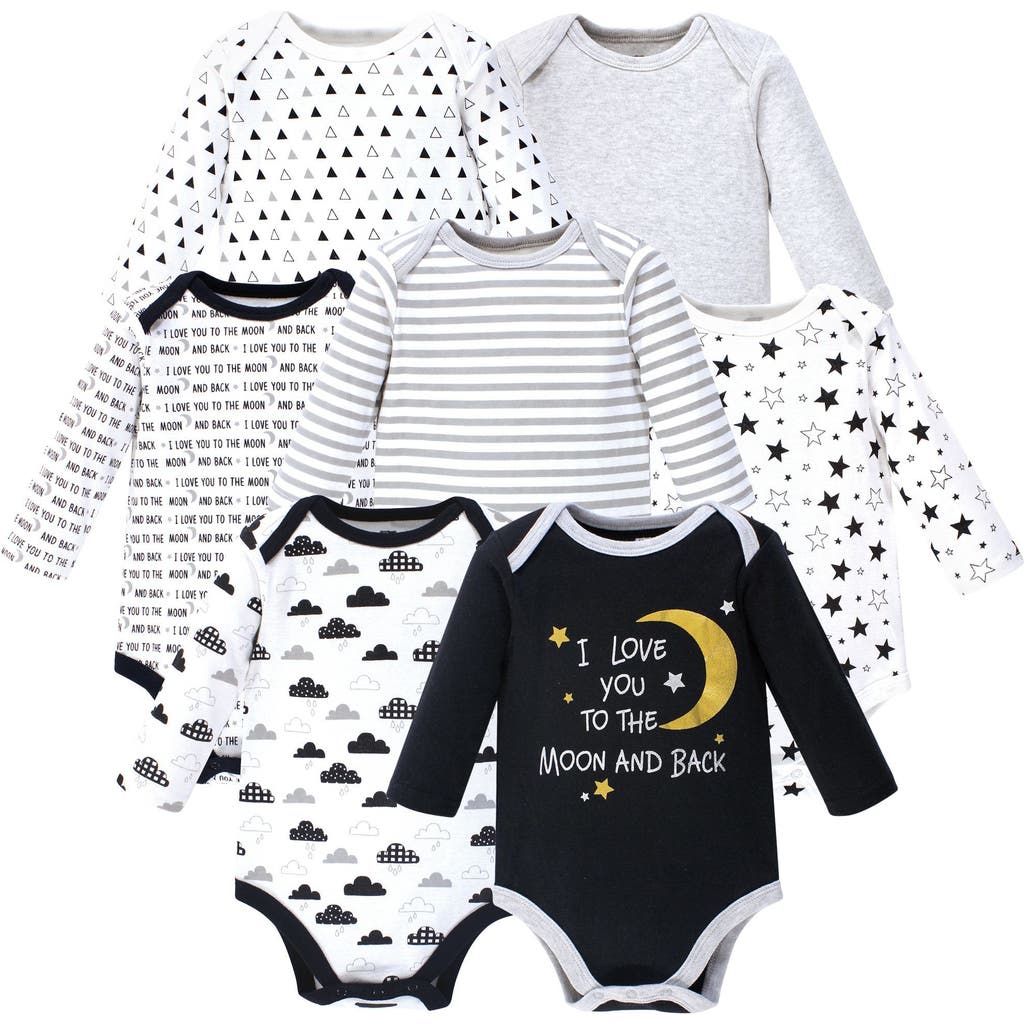 Hudson Baby Cotton Long-sleeve Bodysuits 7-pack In Multi