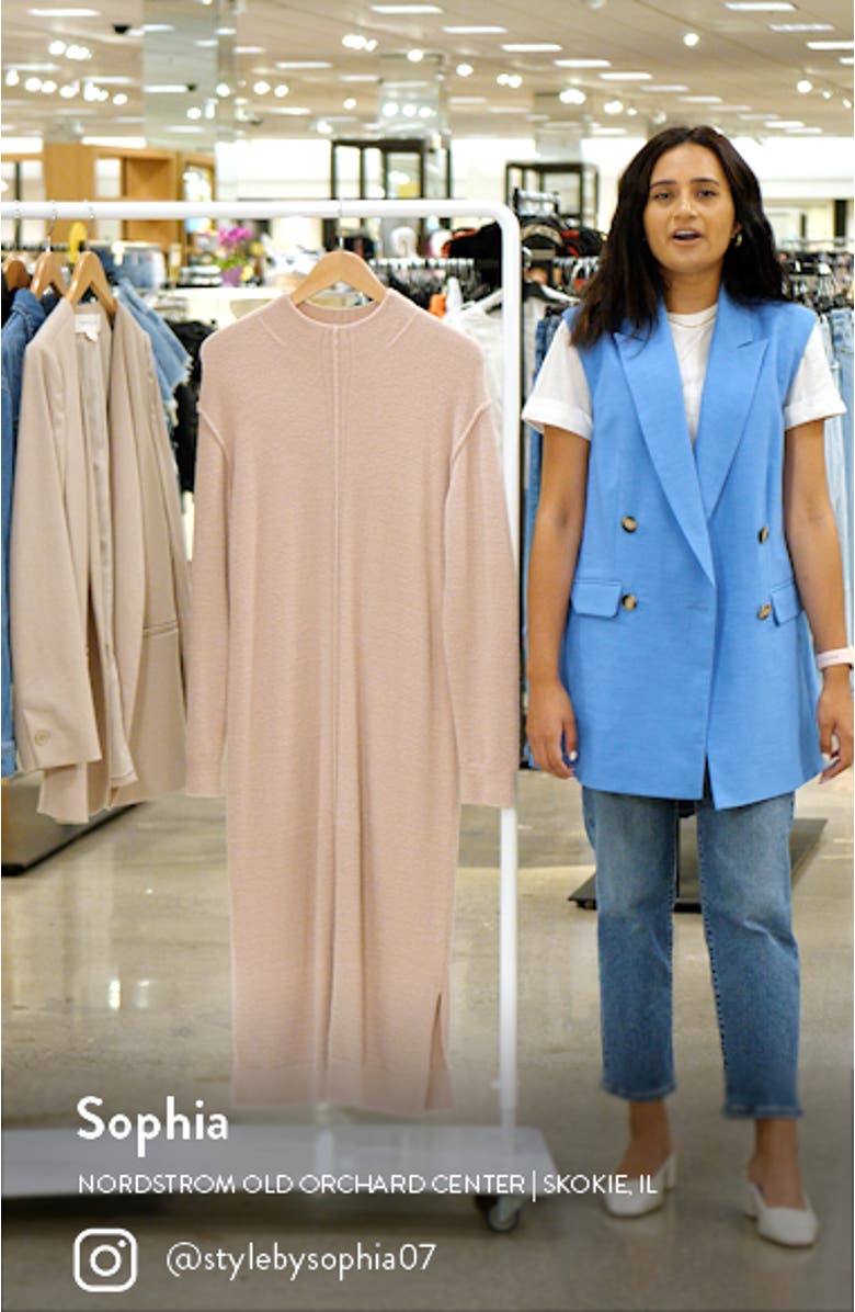 Funnel Neck Long Sleeve Dress, sales video thumbnail