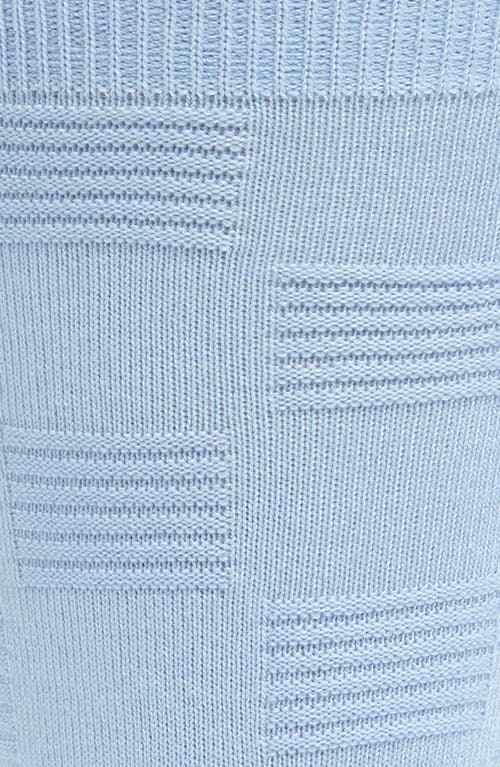 Nordstrom Textured Check Viscose Blend Socks In Light Blue