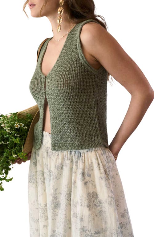 BLU PEPPER BLU PEPPER BUTTON FRONT KNIT SLEEVELESS TOP 