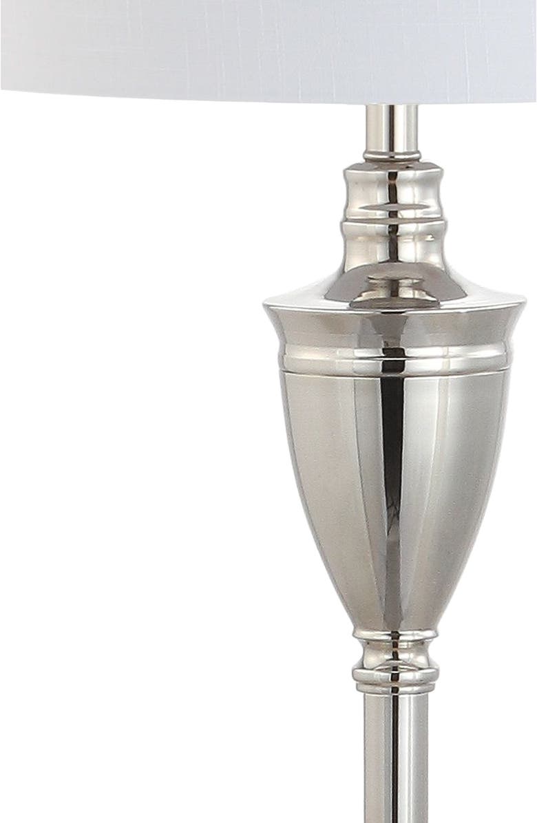 JONATHAN Y Othello 62" Metal LED Floor Lamp, Polished Nickel, Alternate, color, Polished Nickel