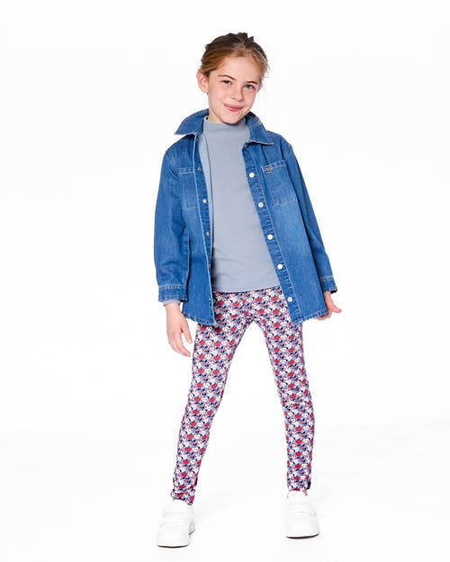 Deux Par Deux Organic Cotton Leggings Apple In Multi