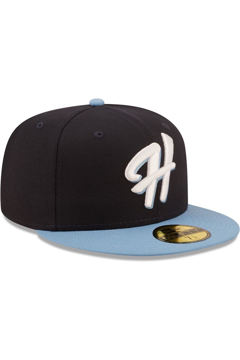 Men's New Era Navy Hillsboro Hops Authentic Collection 59FIFTY Fitted Hat, Alternate, color, Navy