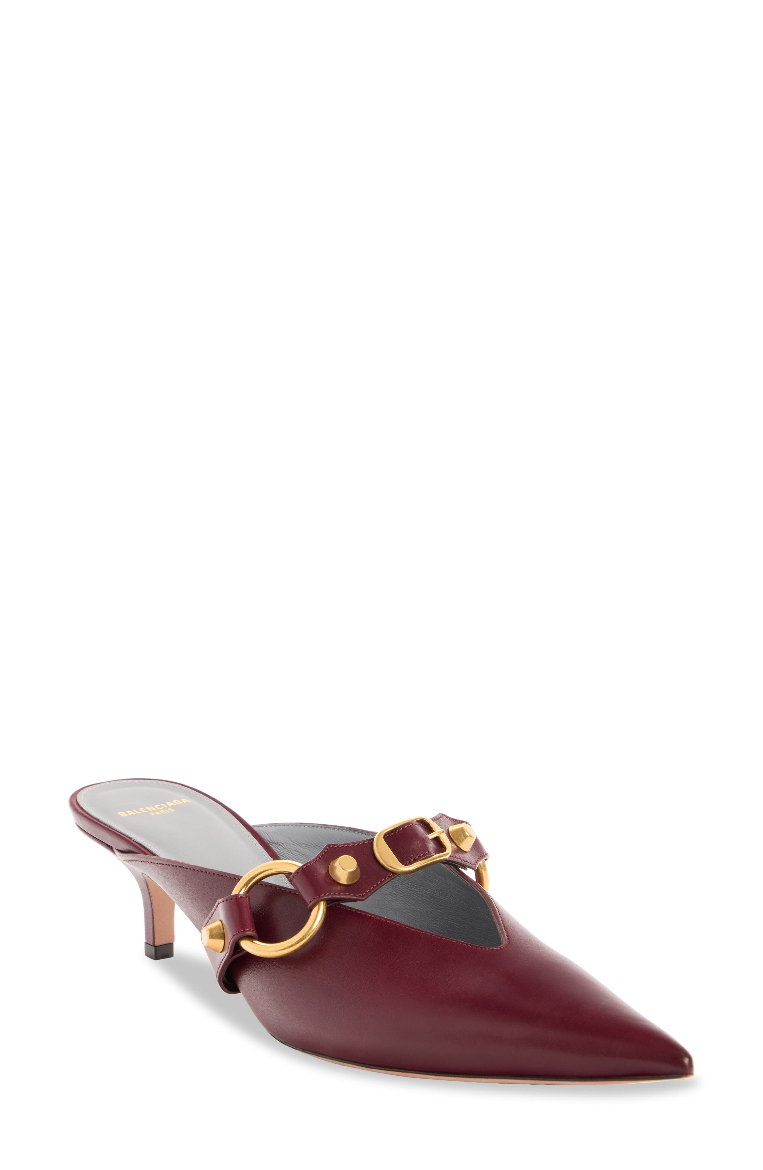 Balenciaga City Mule, Main, color, Bordeaux