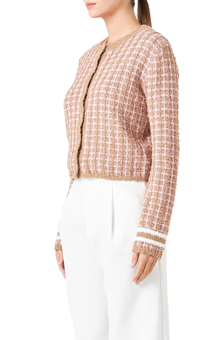 Endless Rose Check Cardigan, Alternate, color,