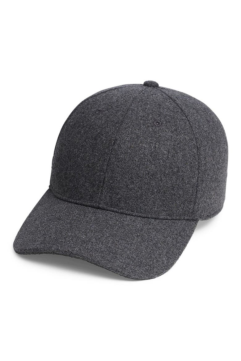 Miles Wool Blend Baseball Cap, Main, color, GREY WOOL