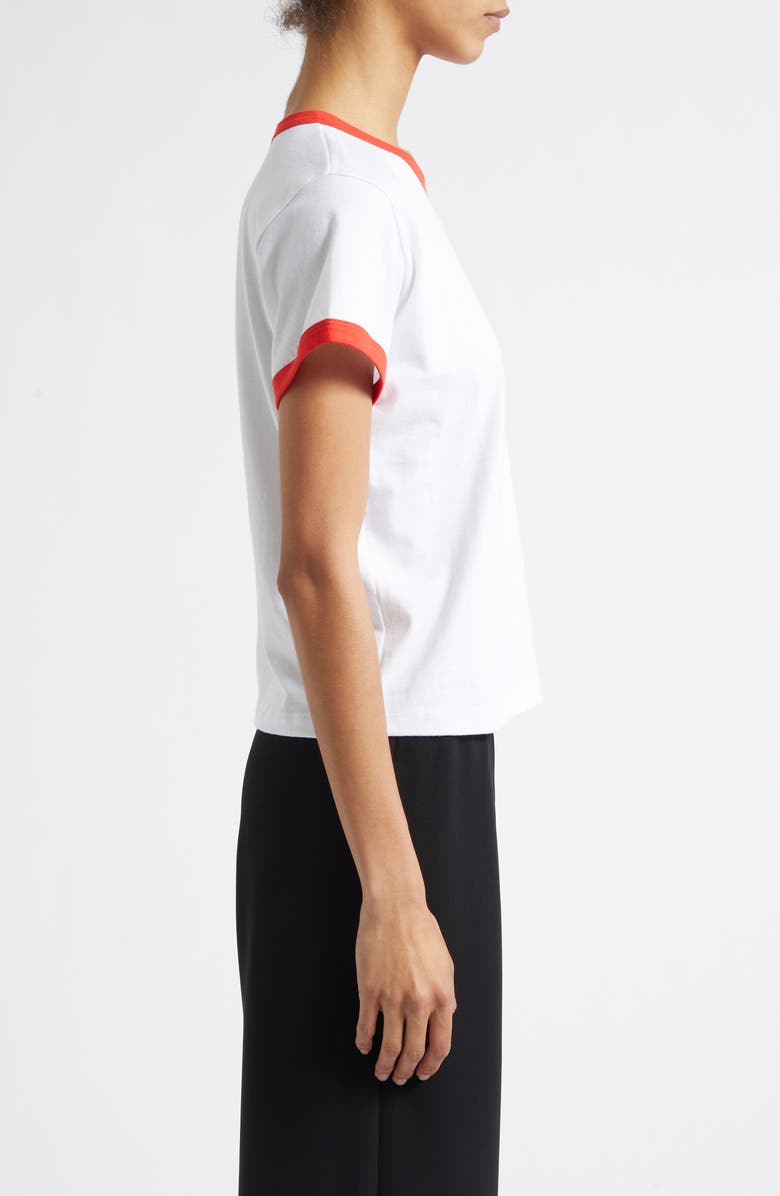 LESET Margo Ringer T-Shirt, Alternate, color, White/ Cerise