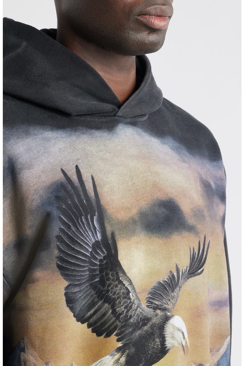 Chrome Flight Graphic Hoodie, Alternate, color, STAINED BLACK