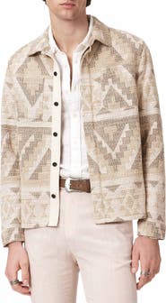 John Varvatos Byrne Geometric Shirt Jacket