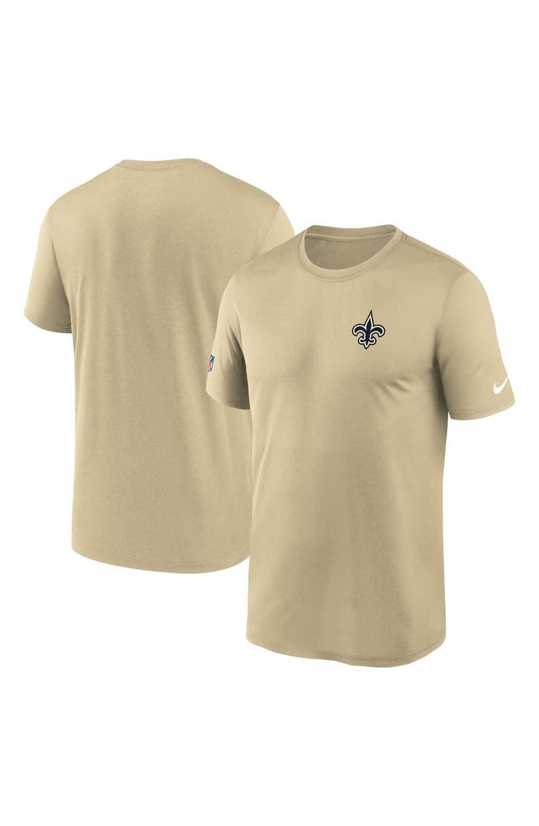 Nike Men's Nike Gold New Orleans Saints Sideline Alt Pack Small Logo Legend Performance T-Shirt, Main, color, Gold