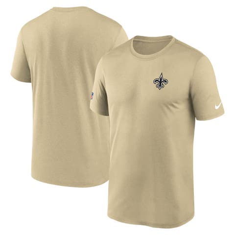 Men's Nike Gold New Orleans Saints Sideline Alt Pack Small Logo Legend Performance T-Shirt