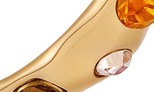 Guess Crystal Hoop Earrings In Gold
