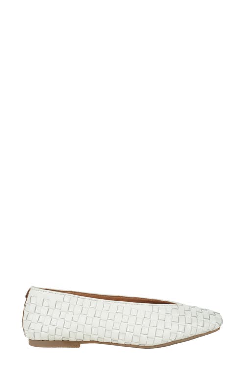 Gentle Souls By Kenneth Cole Willow Woven Flat In Stone Leather