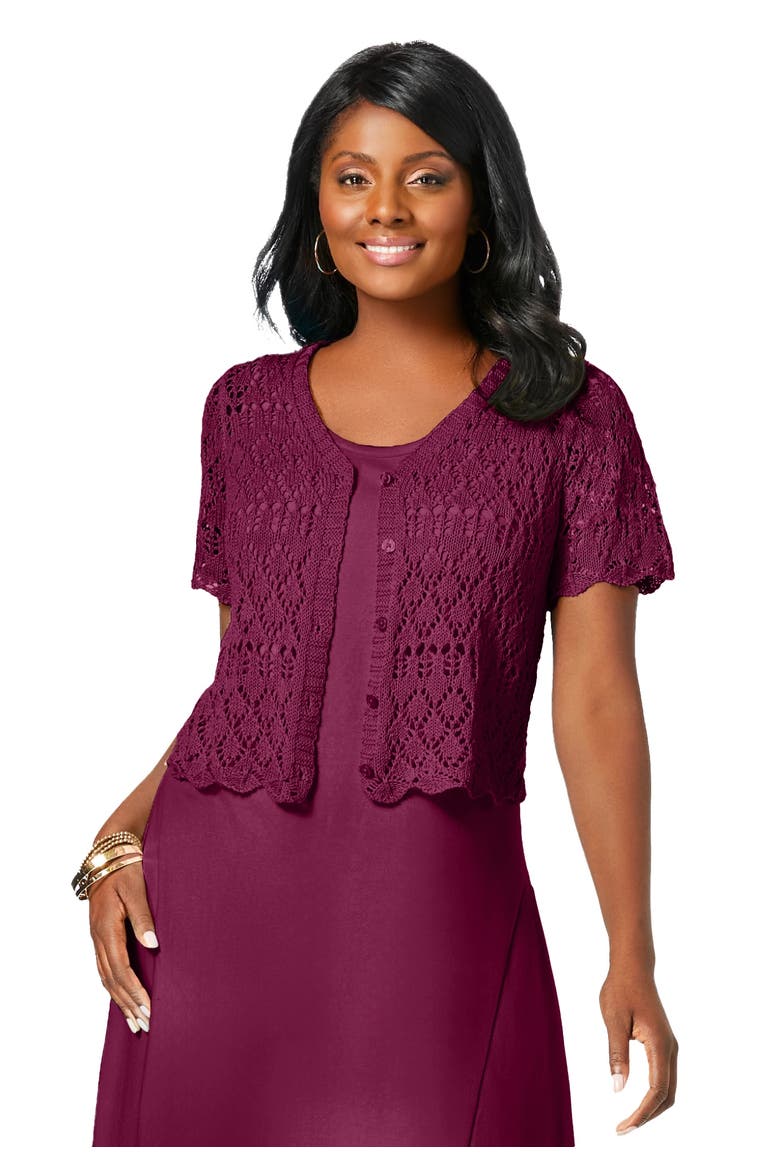 Jessica London Crochet Shrug (Women) | Nordstrom