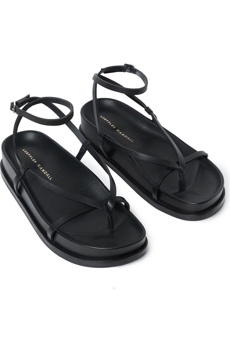 Loeffler Randall <p>Sonny Leather Ankle Wrap Sandal (Women) </p>, Alternate, color, Black