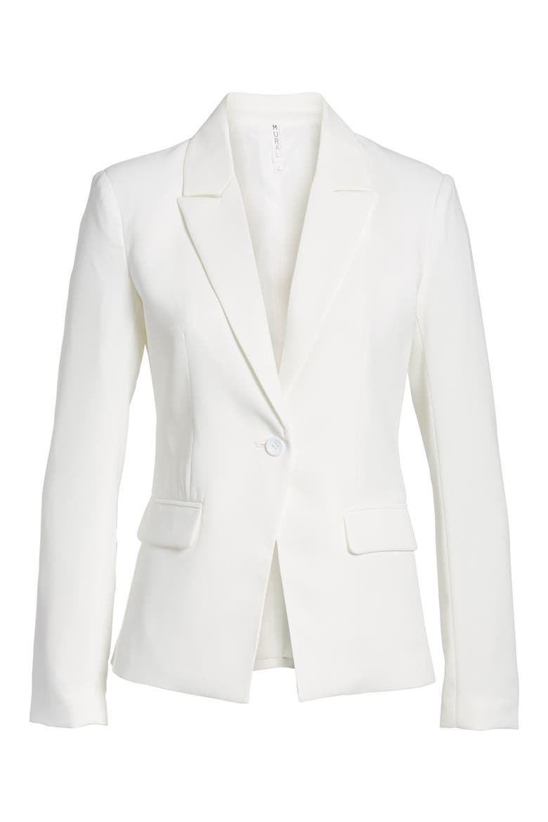 Structured Blazer, Alternate, color, WHITE