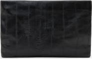 AllSaints Bettina Eel Skin Embossed Leather Clutch