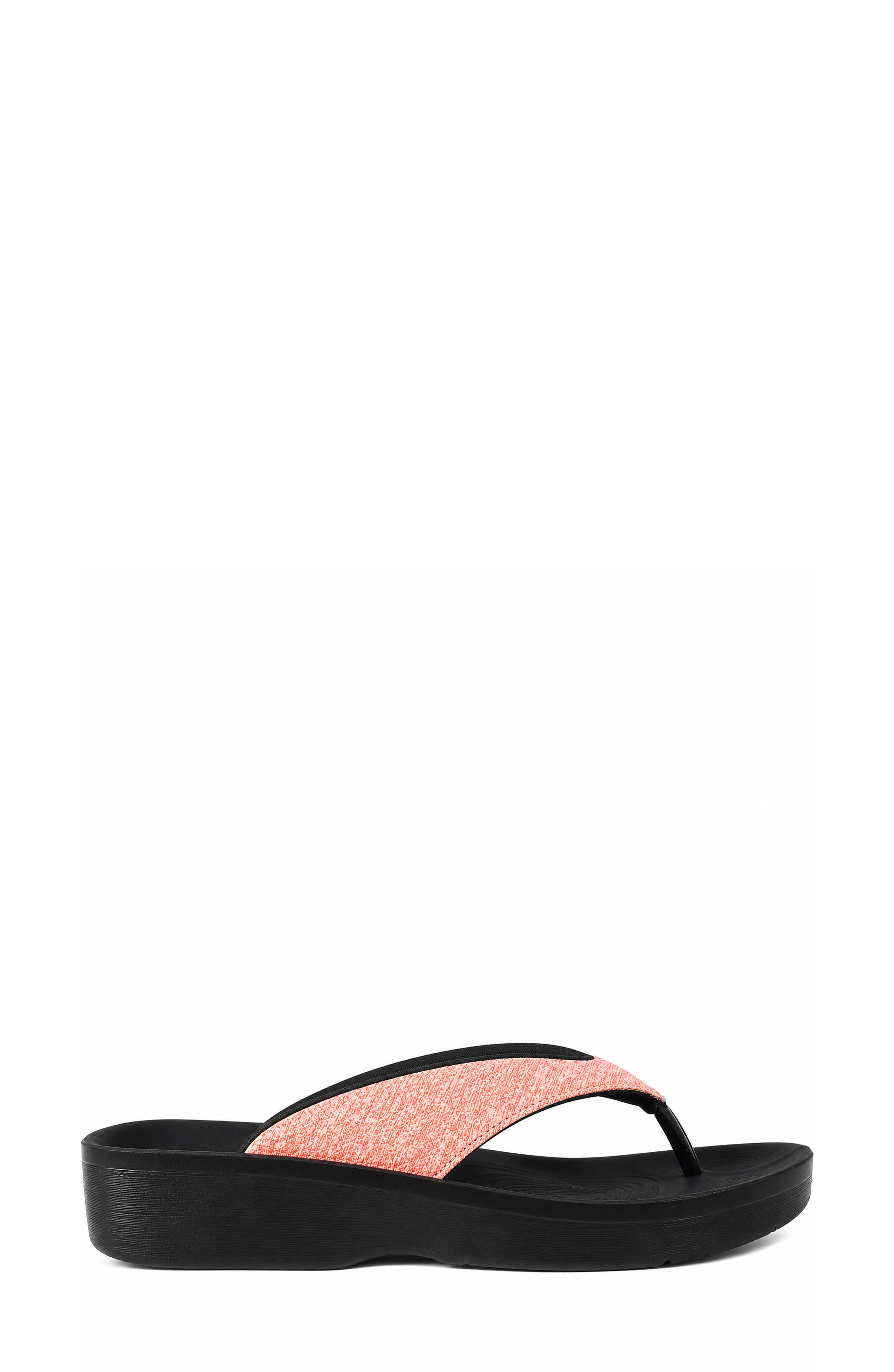 Mellow Vibe Flip Flop, Alternate, color, PEACH