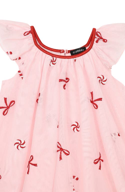 Zunie Embroidered Float Party Dress In Pink