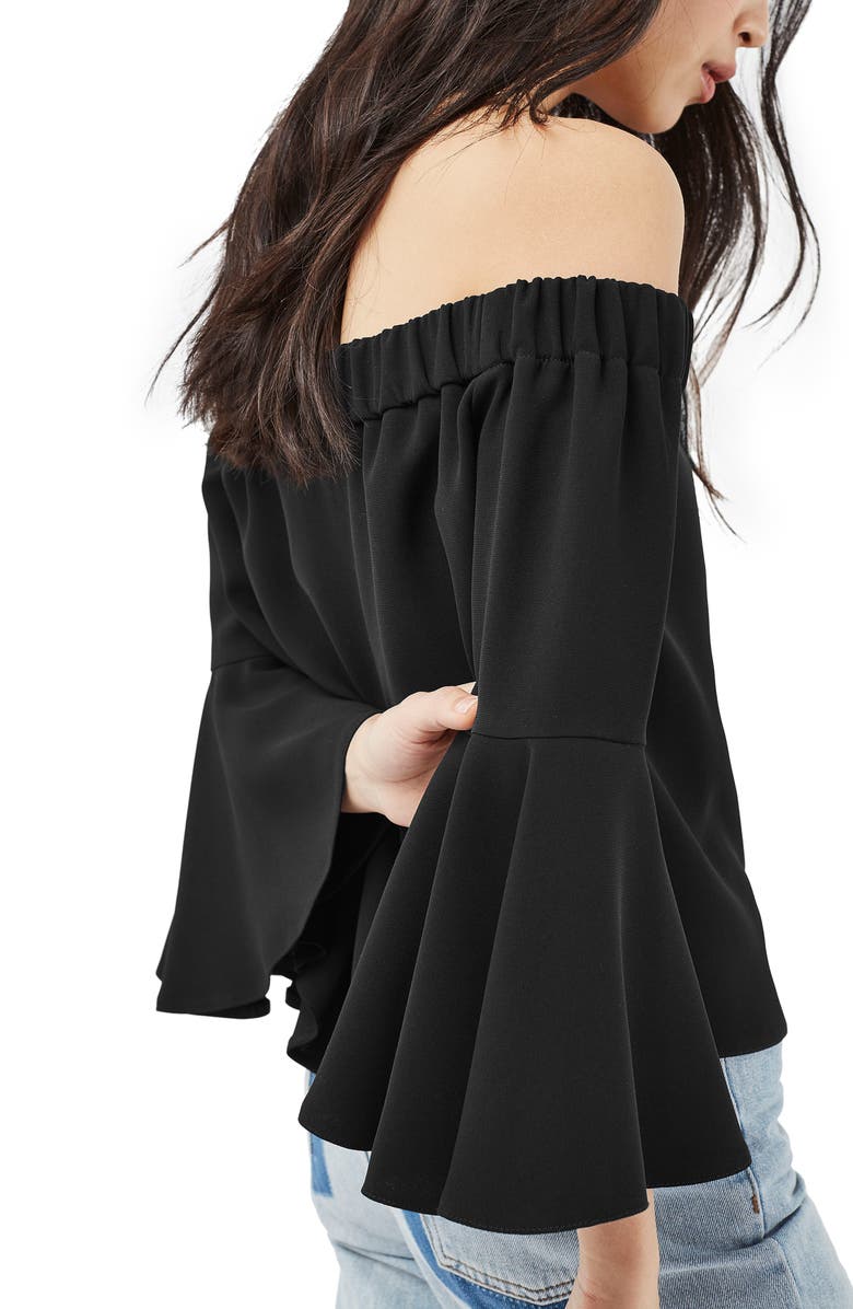 Topshop Ella Off the Shoulder Top, Alternate, color, 