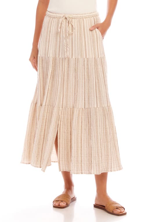Shop Karen Kane Stripe Textured Midi Skirt