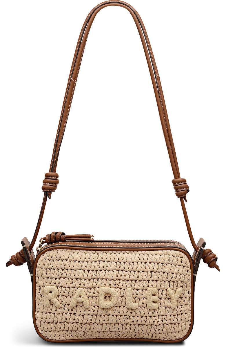 Radley The Camden - Raffia Small Ziptop Shoulder Bag, Main, color, Natural
