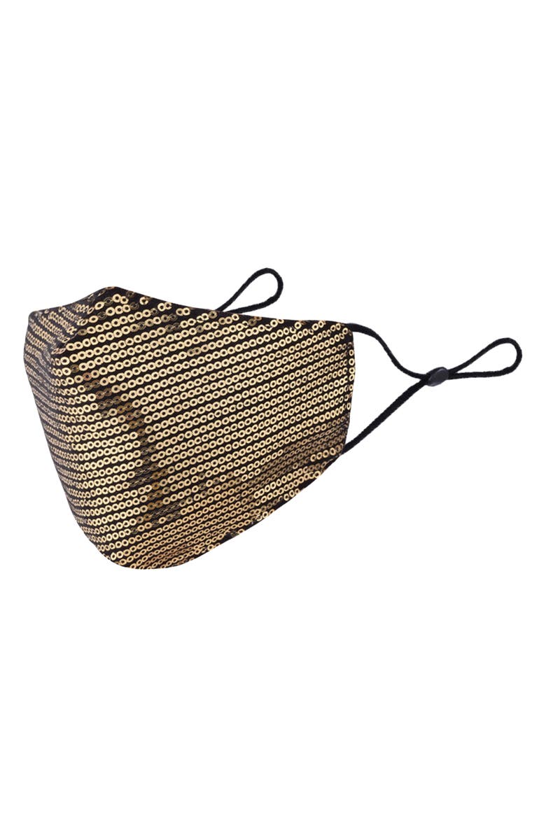 NATALIE MILLS Stella Sequin Adult Cotton Face Mask, Alternate, color, 