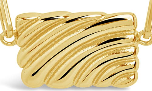 Sterling Forever Hayde Triple Textured Charm Necklace In Gold