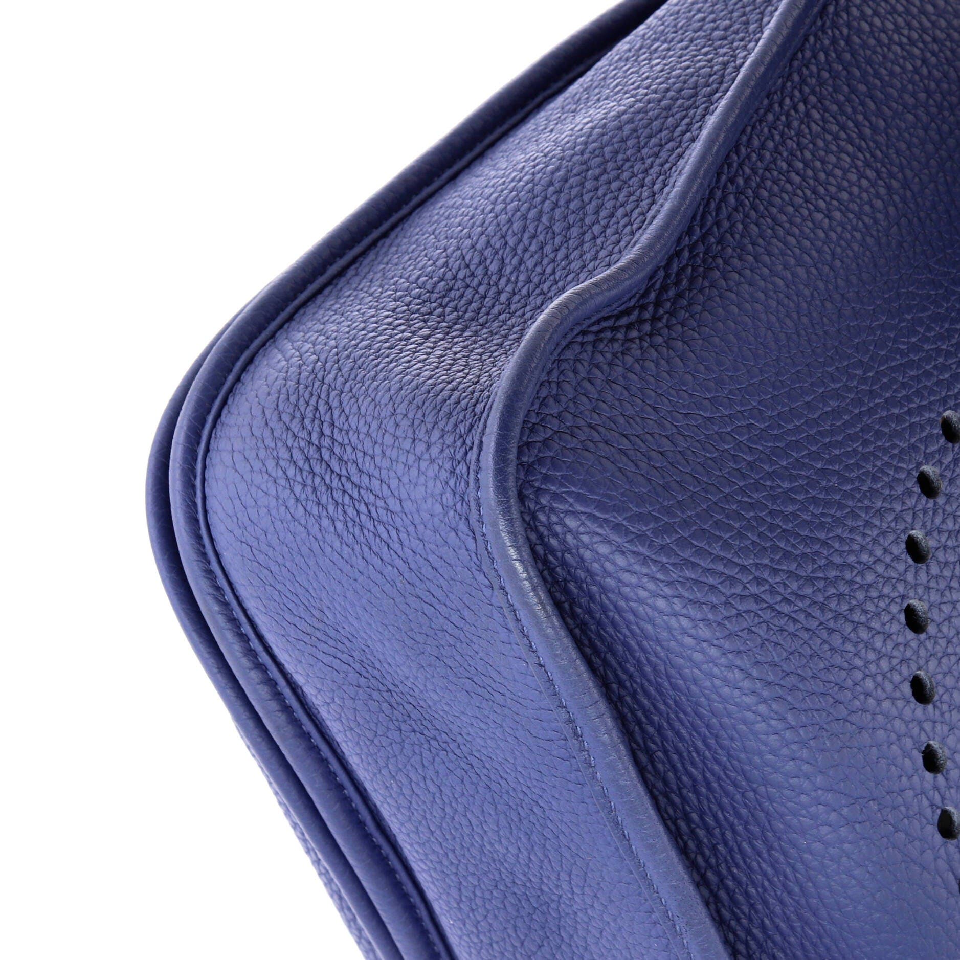 Pre-Owned Hermes Evelyne Bag Gen III Clemence PM, Alternate, color, Bleu Brighton