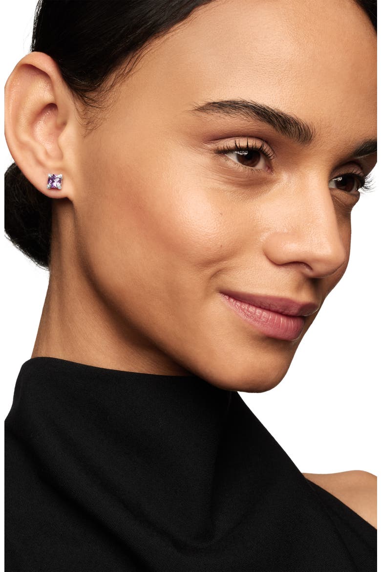 Chatelaine® Stud Earrings, 6mm, Alternate, color, AMETHYST