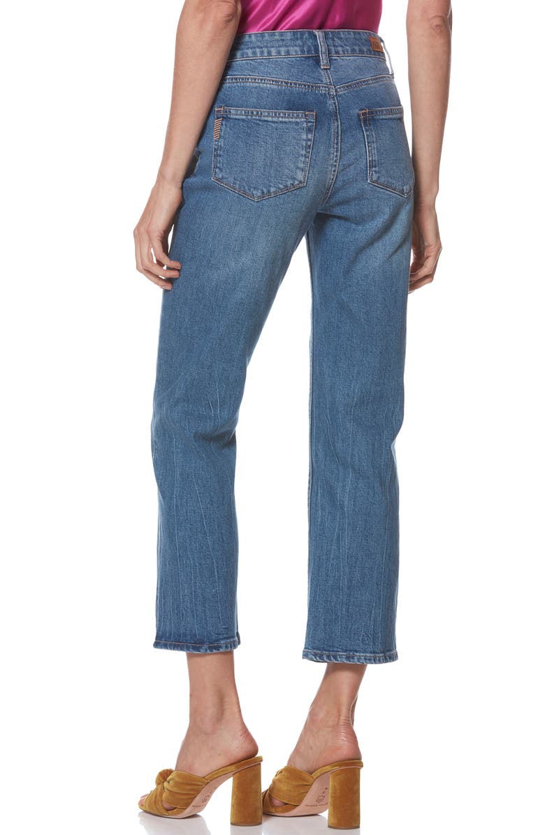 PAIGE Noella Asymmetrical High Waist Crop Jeans, Alternate, color, 