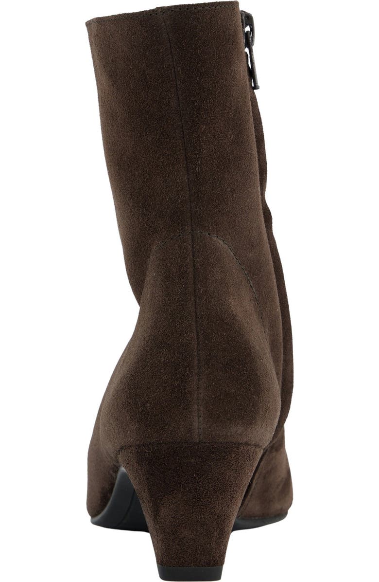 Paul Green Ciara Pointed Toe Kitten Heel Bootie, Alternate, color, Mocca Soft Suede