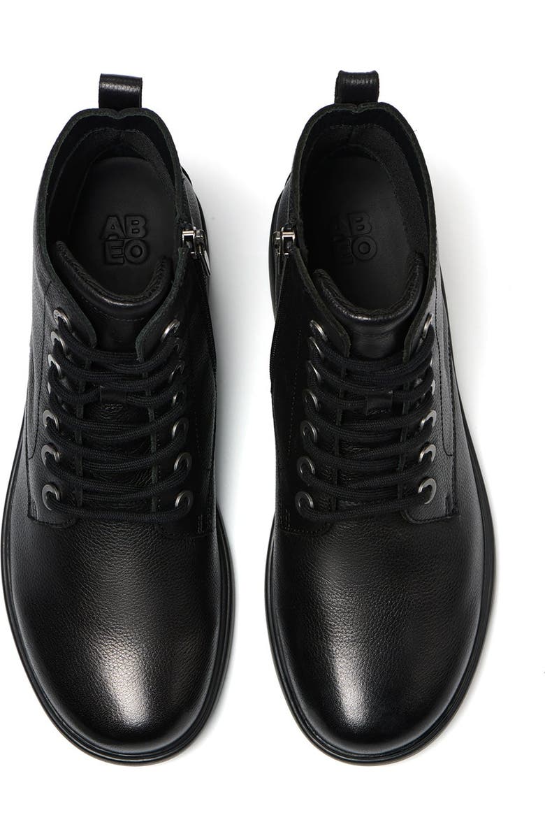 ABEO Compass Lace Boots, Alternate, color, Black Leather