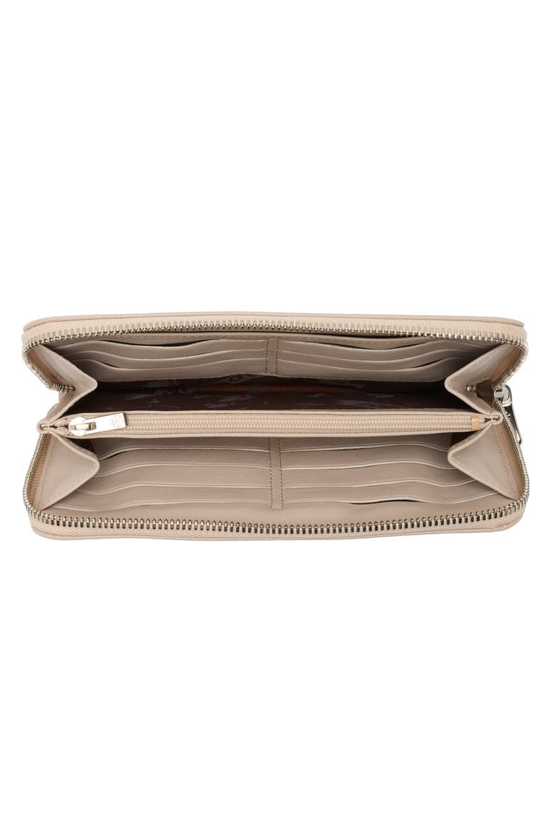 Le Pilage Cuir Zip Wallet, Alternate, color, CLAY