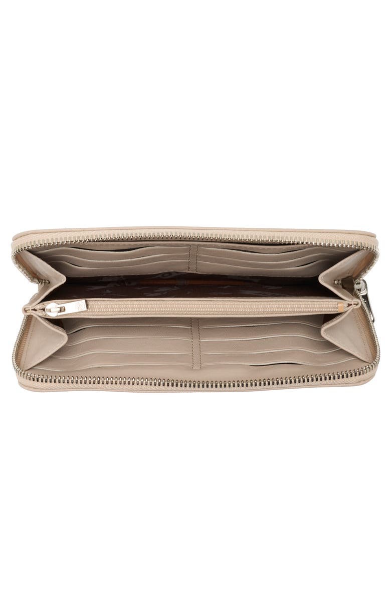 Longchamp Le Pilage Cuir Zip Wallet, Alternate, color, Clay