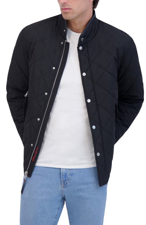 Robert Graham Water Repellent Quilted Jacket In Black