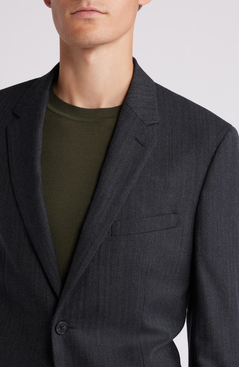 Theory Chambers Herringbone Wool Blend Suit Jacket, Alternate, color, Charcl Mlt
