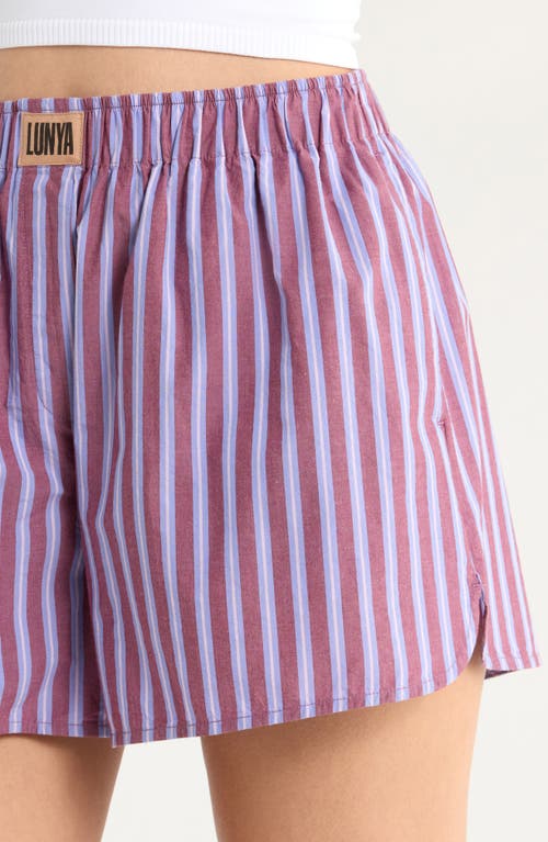 Lunya Airy Cotton Boxer Pajama Shorts In Multi
