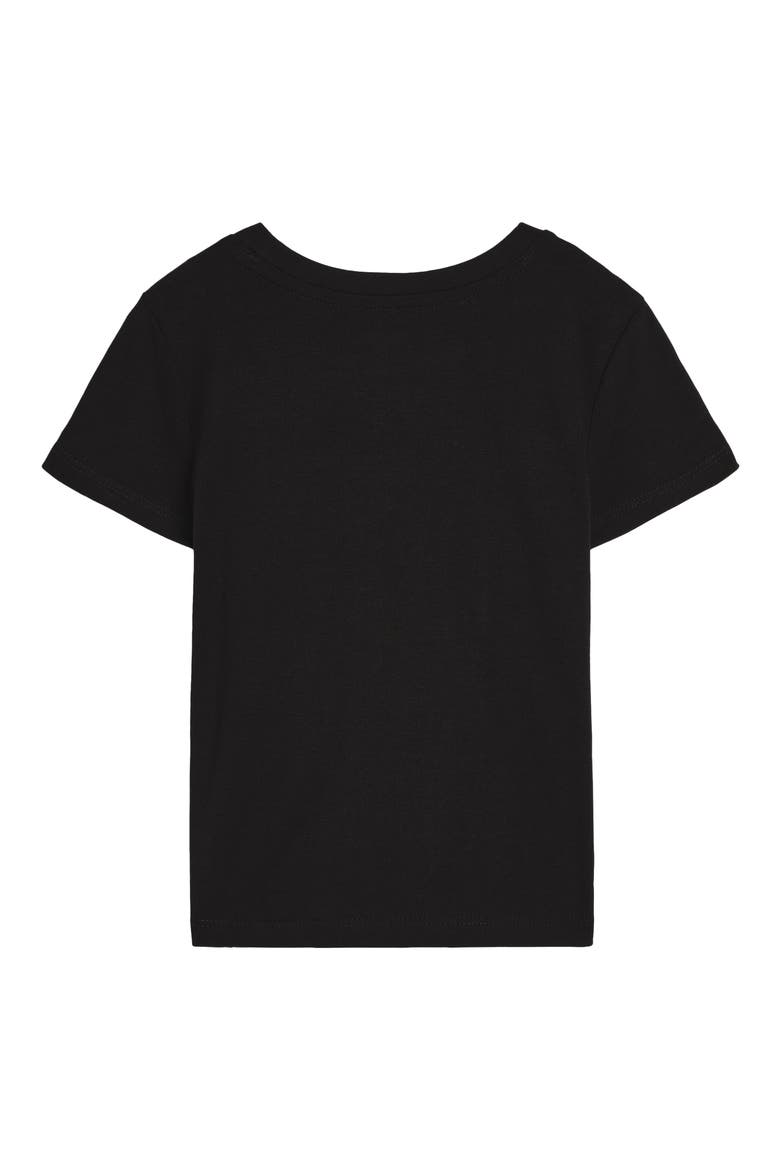 Kids' Bow Society Stretch Cotton T-Shirt, Alternate, color, PUMA BLACK