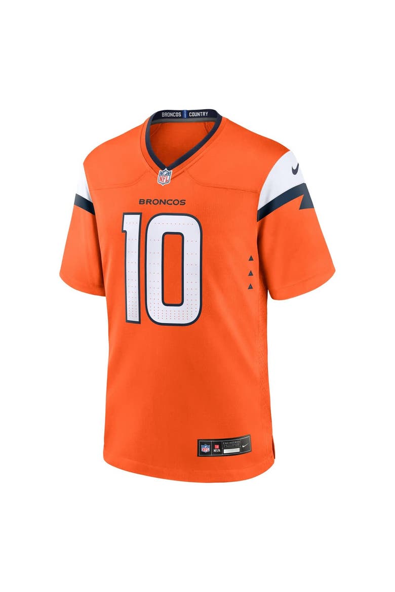 Youth Nike Bo Nix Orange Denver Broncos Team Game Jersey, Alternate, color, Orange