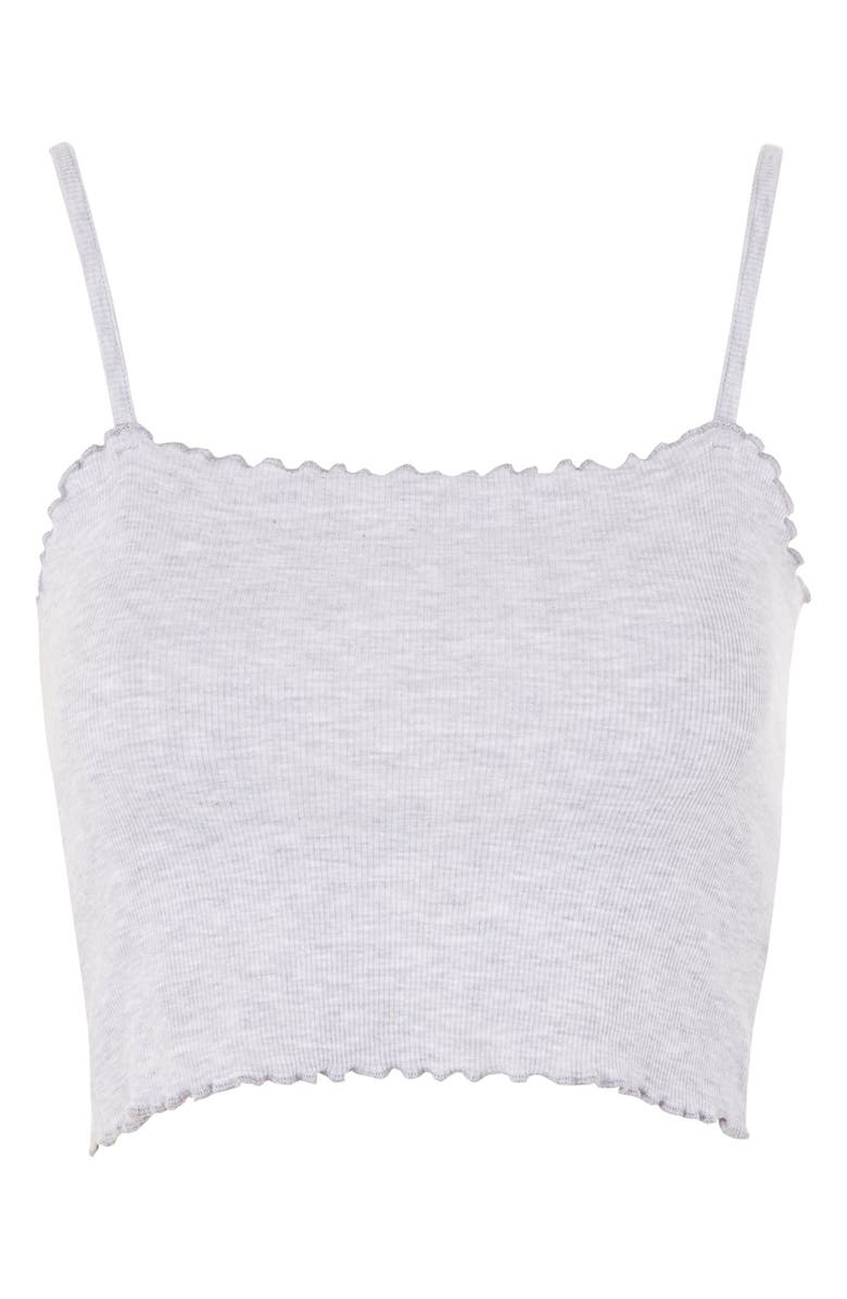 Topshop Riley Lettuce Edge Camisole Top, Alternate, color, 